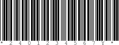 2401234567Y Barcode